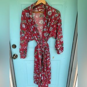 Gold label Victoria’s Secret 100% cotton floral robe